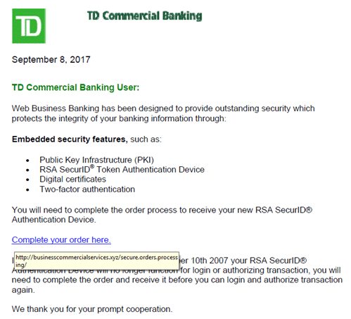 Watch out for suspicious links in emails